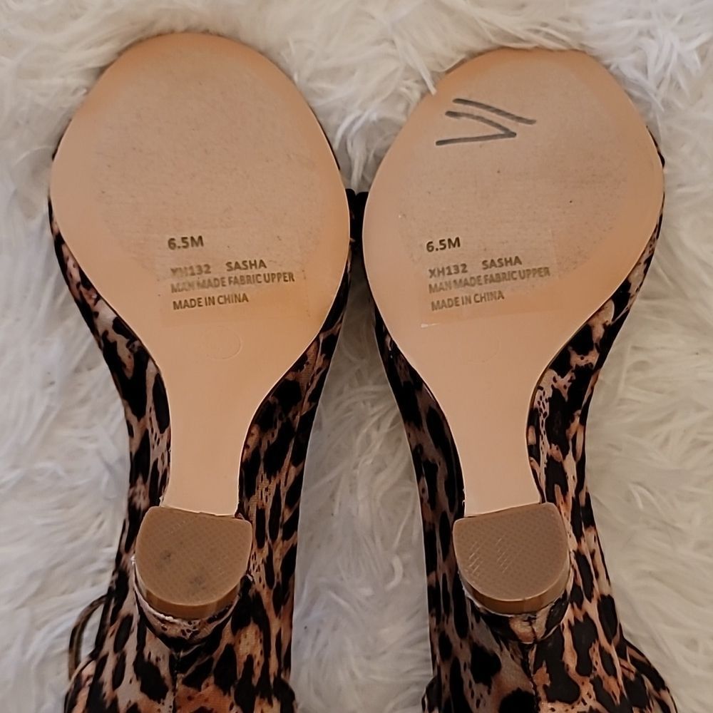 Lemonade Leopard Print Wedge Sandals with Rose - Picture 14 of 15